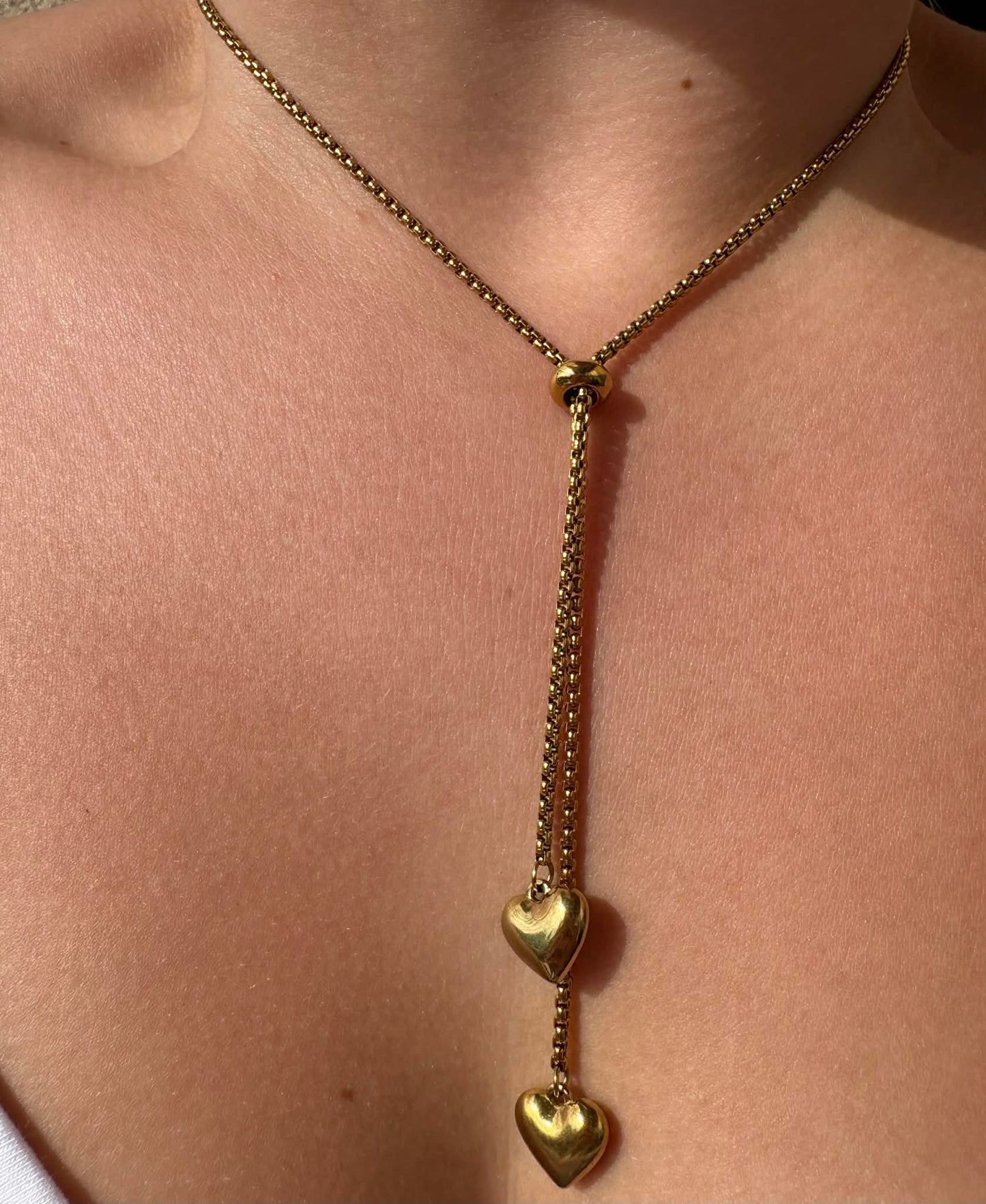 Collier doré pendentif cœur