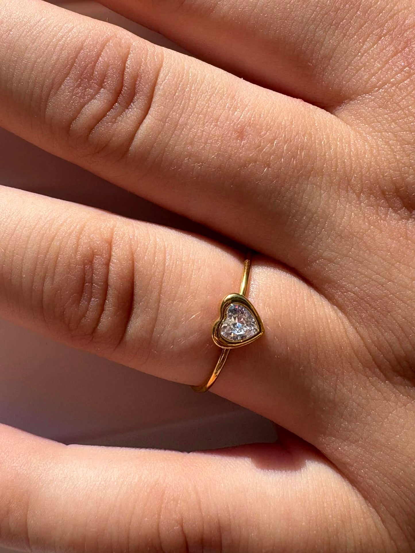 bague cœur ajustable
