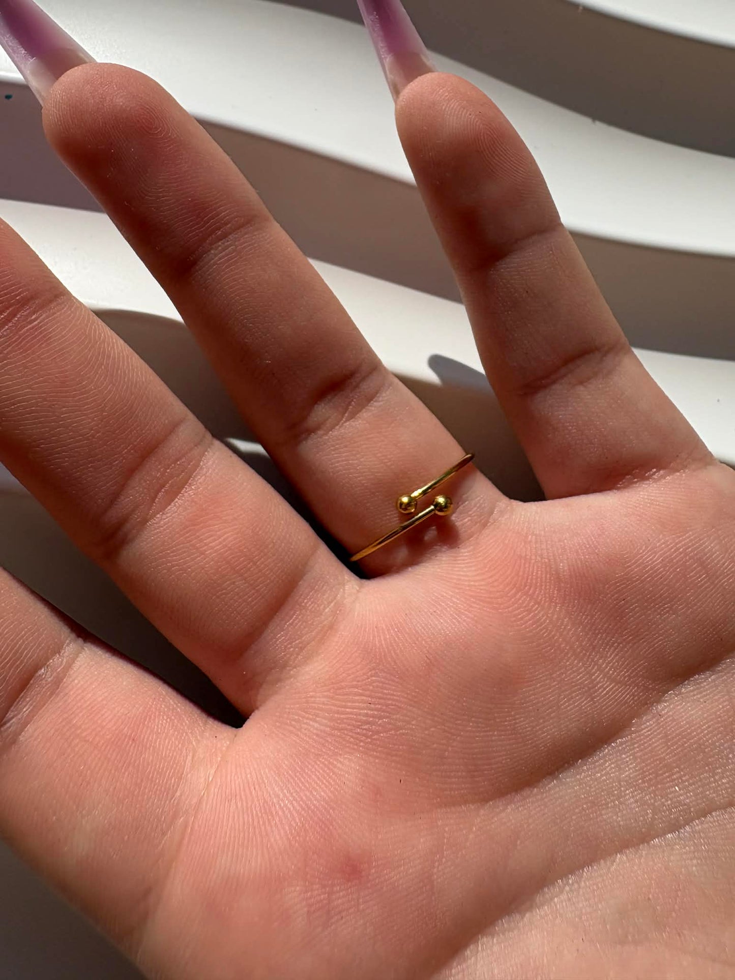 Bague nœud doré ajustable