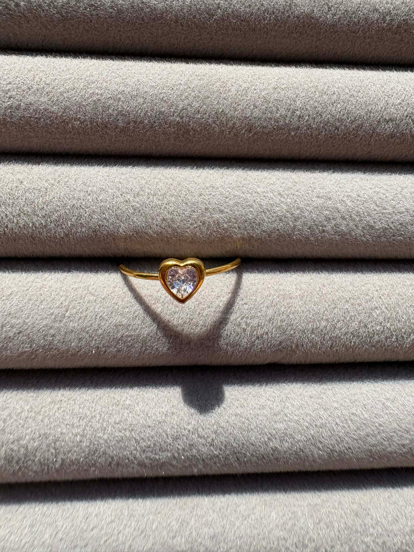 bague cœur ajustable