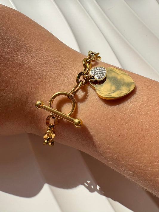 Bracelet chaîne cœur chic